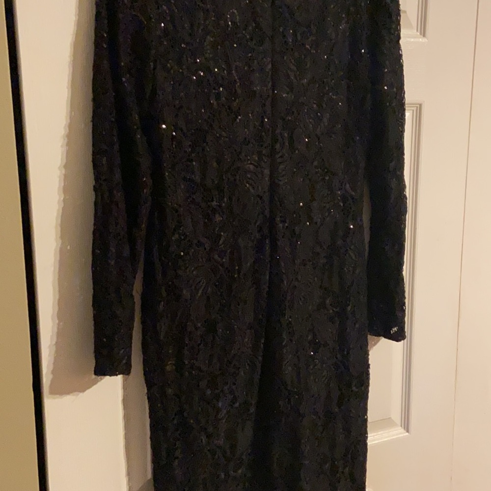 Gorgeous sequin Black cocktail dress with ruffles BRAND NEW, never worn - Picture 6 of 8